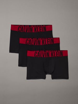 black 3 pack trunks - intense power for men calvin klein