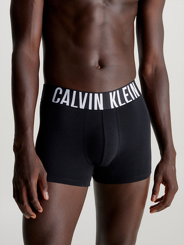 black/black/black 3 pack trunks - intense power for men calvin klein