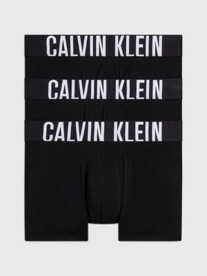 black 3 pack trunks - intense power cotton for men calvin klein