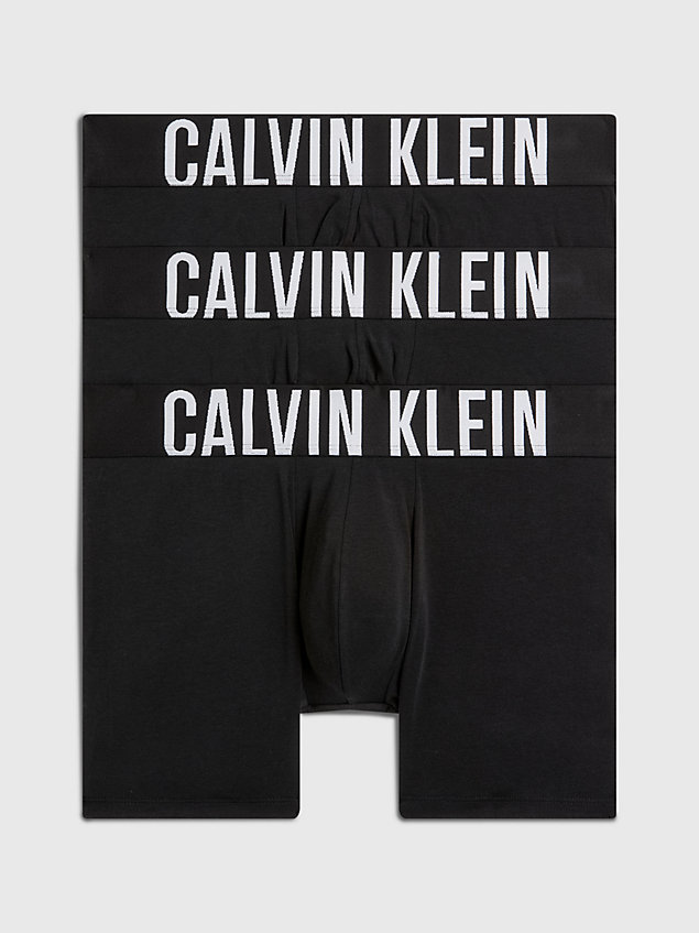 black zestaw 3 par obcisłych bokserek - intense power dla mężczyźni - calvin klein