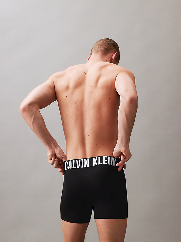 black/black/black 3 pack boxer briefs - intense power for men calvin klein