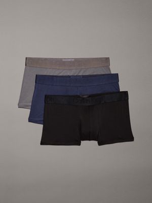 Calvin Klein Comfort Microfiber 3-Pack Trunk Black NB1360-001 - Free  Shipping at LASC