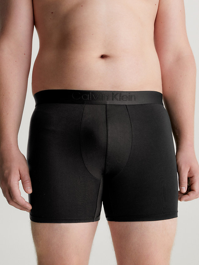 black 3-pack boxershorts - ck black voor heren - calvin klein