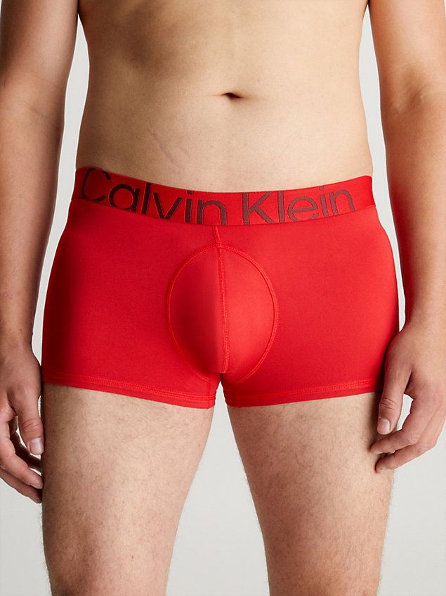 boxer taille basse - future shift red pour hommes calvin klein
