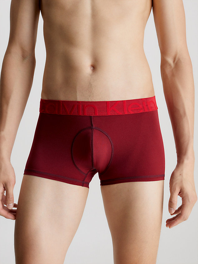 boxer taille basse - future shift red pour hommes calvin klein