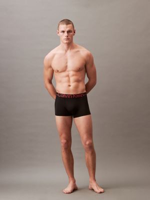 bk/rspbry srb 3 pack low rise trunks - pro fit for men calvin klein