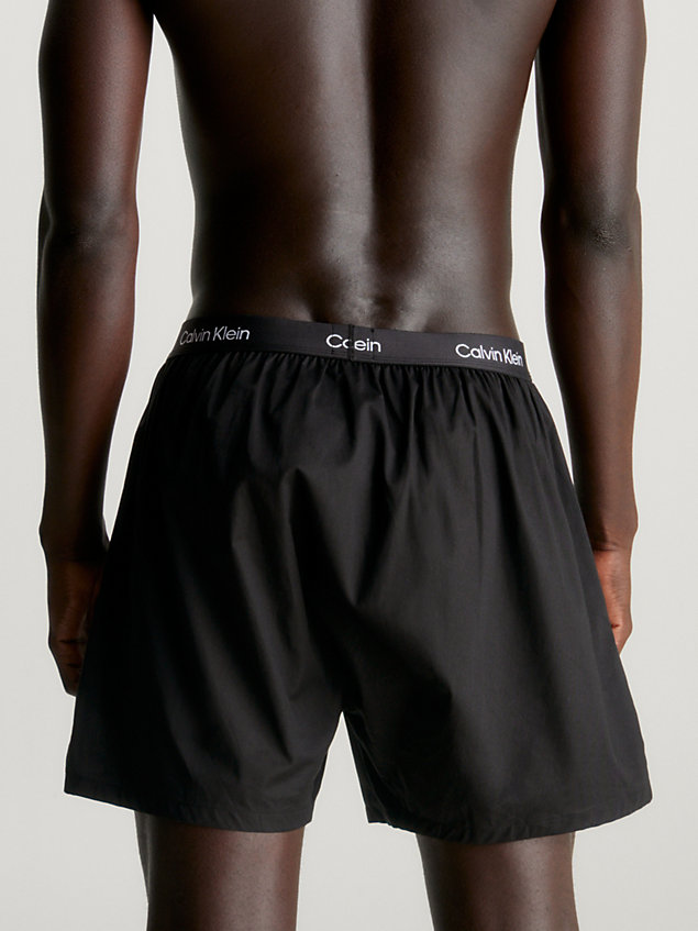 shorts bóxer de algodón orgánico - ck96 black de hombre calvin klein