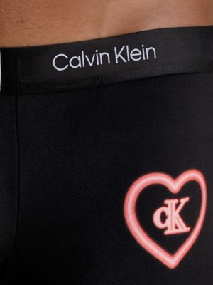 Calvin Klein 1996 Vday Neon Hearts Thong, Black at John Lewis