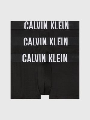 black 3 pack trunks - intense power micro for men calvin klein