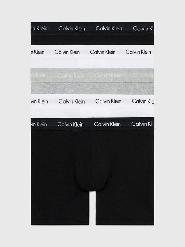 multi 5 pack boxer briefs - cotton stretch for men calvin klein
