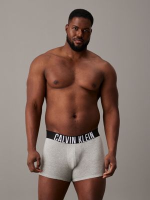 black plus size 3 pack trunks - intense power for men calvin klein