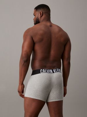 black plus size 3 pack trunks - intense power for men calvin klein