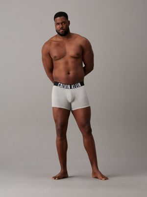 black plus size 3 pack trunks - intense power for men calvin klein