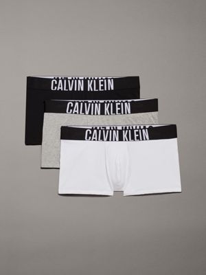  white plus size 3 pack trunks - intense power for men calvin klein