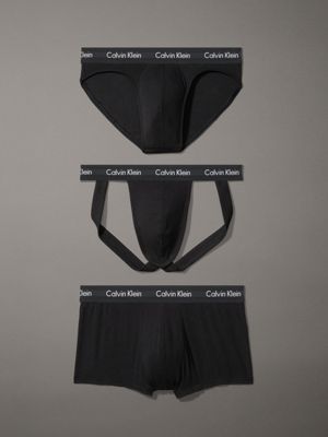 black 3er-pack shorts, slip und jockstrap - pride für herren - calvin klein