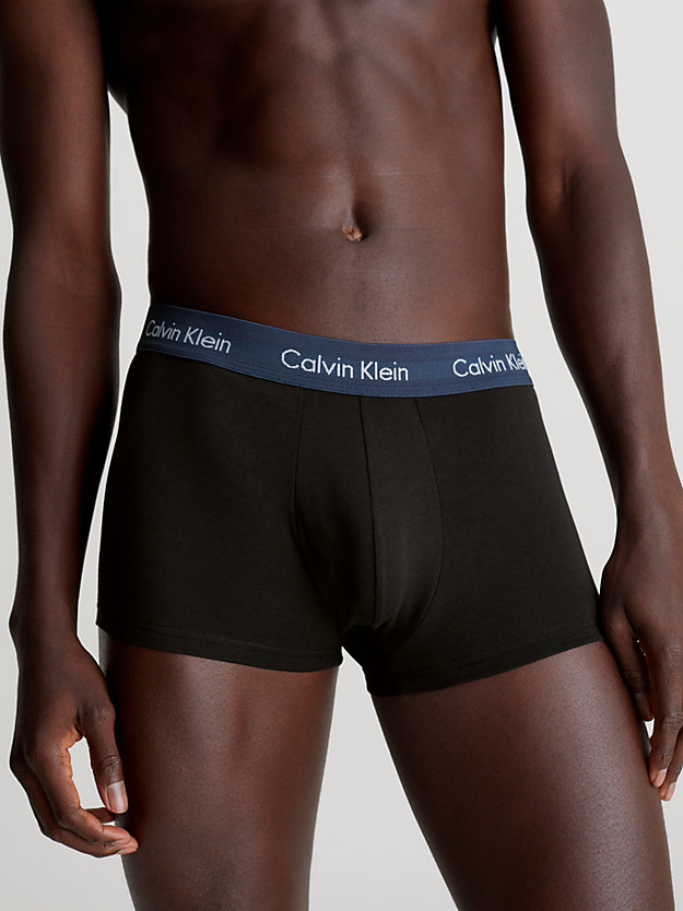 b- c r 7 pack low rise trunks - cotton stretch for men calvin klein