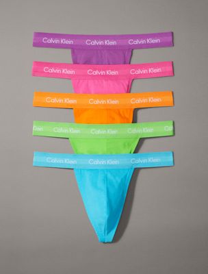 multi 5 pack thongs - pride for men calvin klein