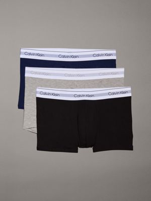  grey heather 3 pack trunks - modern air for men calvin klein