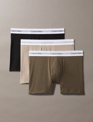  vintage khaki 3 pack boxer briefs - modern air for men calvin klein