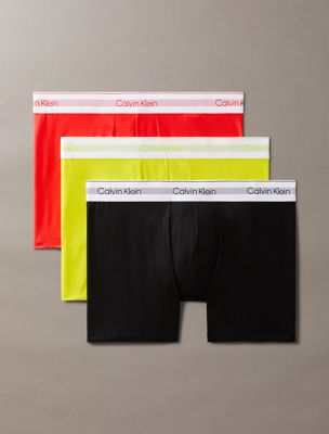  kewl lime 3 pack boxer briefs - icon modal mesh for men calvin klein