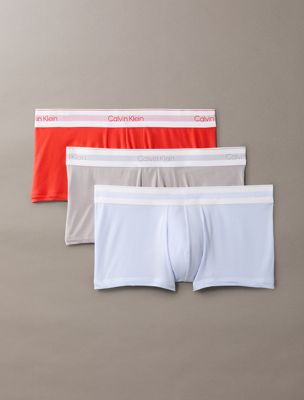 ash 3 pack low rise trunks - icon modal mesh for men calvin klein