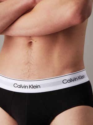 black 3 pack briefs - modern cotton for men calvin klein