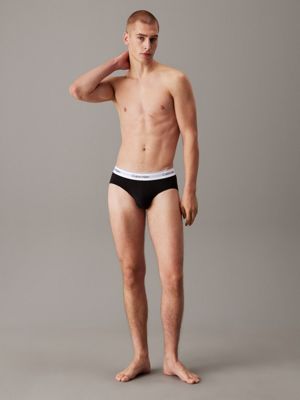 black 3 pack briefs - modern cotton for men calvin klein