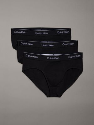 black 3 pack briefs - modern cotton for men calvin klein