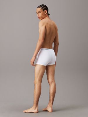 white/white/white 3 pack trunks - modern cotton for men calvin klein