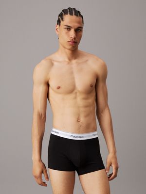 boxer aderenti in confezione da 3 - modern cotton grey heather da uomini calvin klein