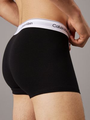 grey heather 3 pack trunks - modern cotton for men calvin klein