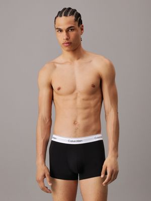 black 3 pack trunks - modern cotton for men calvin klein