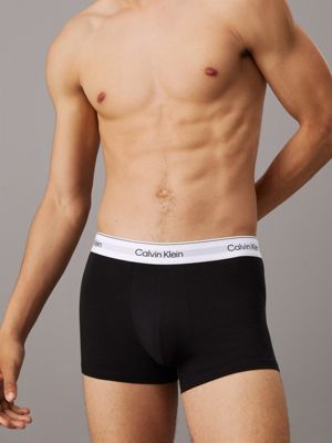 black 3 pack trunks - modern cotton for men calvin klein