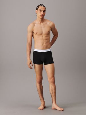 black 3 pack trunks - modern cotton for men calvin klein