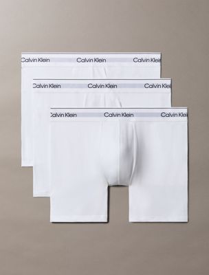 white 3 pack boxer briefs - modern cotton for men calvin klein