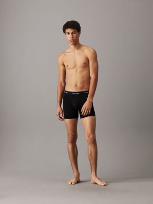black w/ black wb 3 pack boxer briefs - modern cotton for men calvin klein