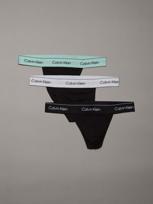 multi 3 pack thongs - modern cotton for men calvin klein