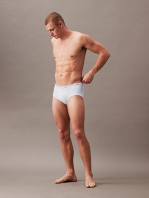 white katoenen klassieke 3-pack slips voor heren - calvin klein