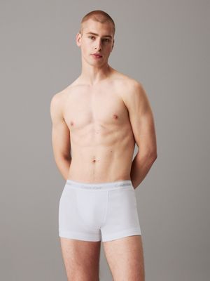 black 3 pack trunks - cotton classics for men calvin klein