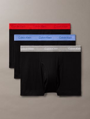  molten wbs 3 pack trunks - 100% cotton for men calvin klein