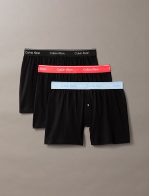 multi 3er-pack strick-boxershorts - cotton classics für herren - calvin klein