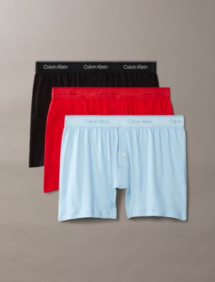 boxer in jersey in confezione da 3 - cotton classics multi da uomini calvin klein