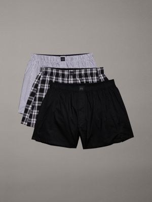  mont str_blk 3 pack boxers for men calvin klein