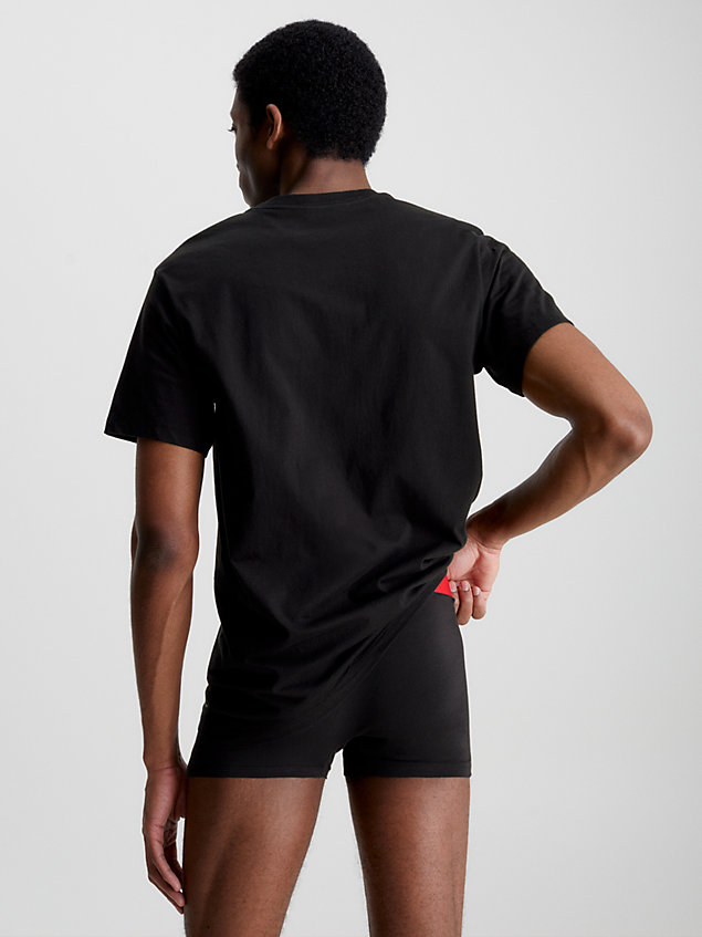 black 3er-pack t-shirts - cotton classics für herren - calvin klein