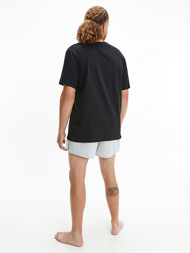 black zestaw 3 par t-shirtów - cotton classics dla mężczyźni - calvin klein