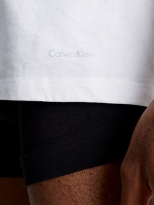 white 3 pack t-shirts - cotton classics for men calvin klein