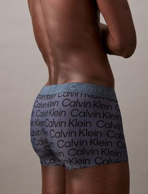 mesh logo_ink low rise trunks - ck black for men calvin klein