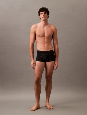 grey low rise trunks - ck black for men calvin klein