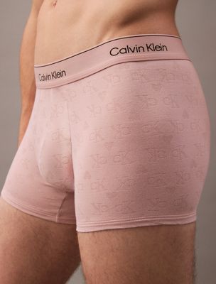 hearts monogram berry pink trunks - modern cotton for men calvin klein