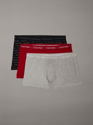  mesh logo pr_turb plus size 3 pack trunks - cotton stretch for men calvin klein